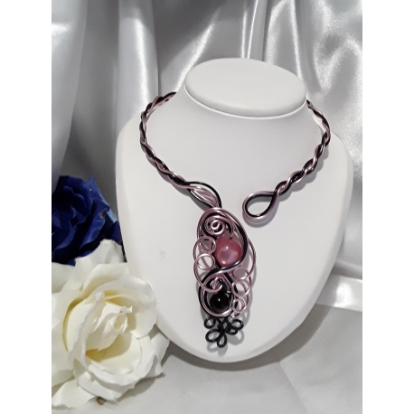 Collier aluminium perle les bijoux alu'cie