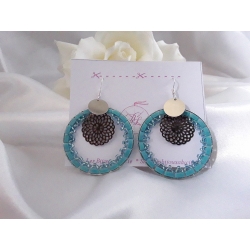 Créoles turquoise