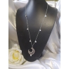 Collier long lune argent