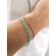 Bracelet fin double bleu