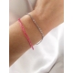 Bracelet fin double rose
