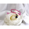 Bracelet tissé fushia