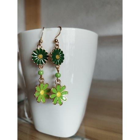 Boucles d'oreilles marguerite