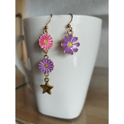Boucles d'oreilles marguerite
