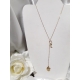 Collier long lune et coeur