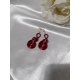 Boucles d'oreilles fil d'aluminium rouge les bijoux alu'cie