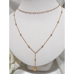Collier sautoire double doré